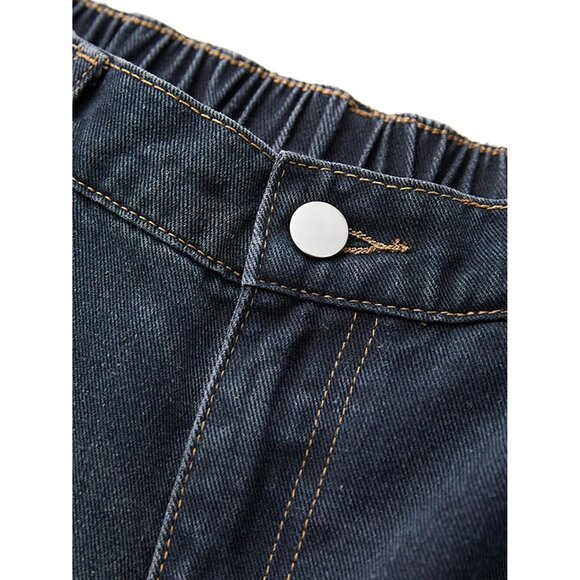 Women's Wide Leg Baggy Jeans High Waist Vintage 90s Y2K Casual - Picture 3 of 8